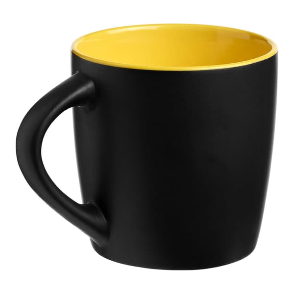 Bullet Riviera Keramisk Mugg 8,4 x 8,8 cm Solid Svart/Gul Solid Black/Yellow 8.4 x 8.8 cm