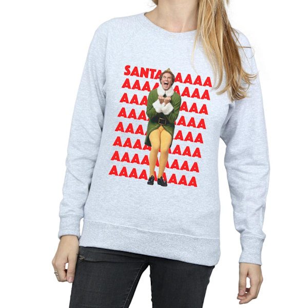 Elf Dam/Damer Buddy Santa Scream Sweatshirt XXL Sports Grey Sports Grey XXL