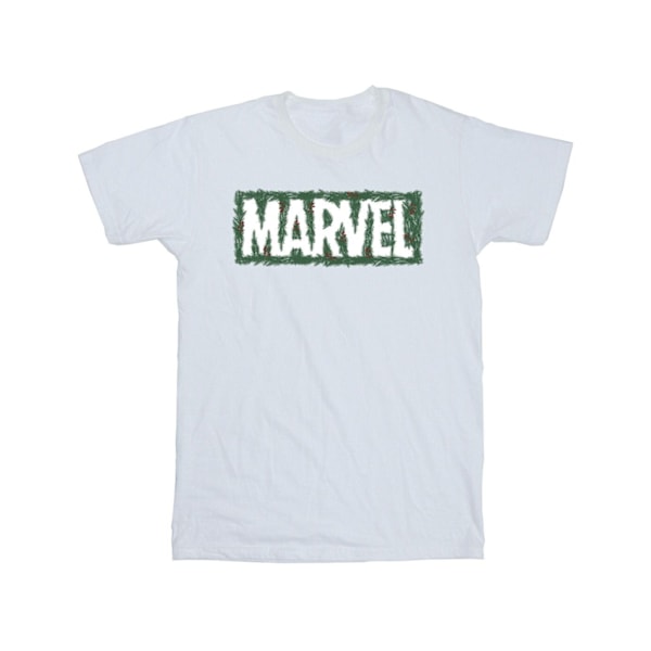 Marvel Boys Holly Logo T-shirt 7-8 år Vit White 7-8 Years