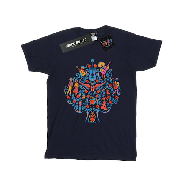 Disney Dam/Dam Coco Träd Mönster Bomull Pojkvän T-shirt Navy Blue S