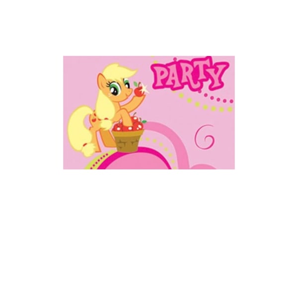 My Little Pony Partyinbjudningar (6-pack) En storlek Rosa Pink One Size