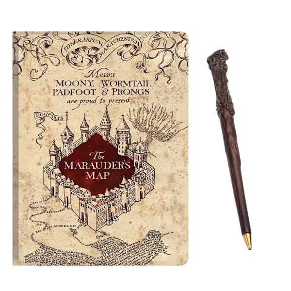 Harry Potter Premium Anteckningsbok & Pennset One Size Beige/Vinröd Beige/Maroon One Size