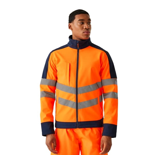 Regatta Professional Unisex Vuxen Varsel Reflex Softshelljacka Orange/Navy XXL