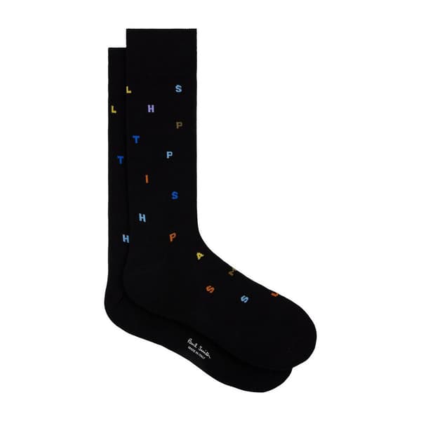 Paul Smith Herrstrumpor med text One Size Svart Black One Size