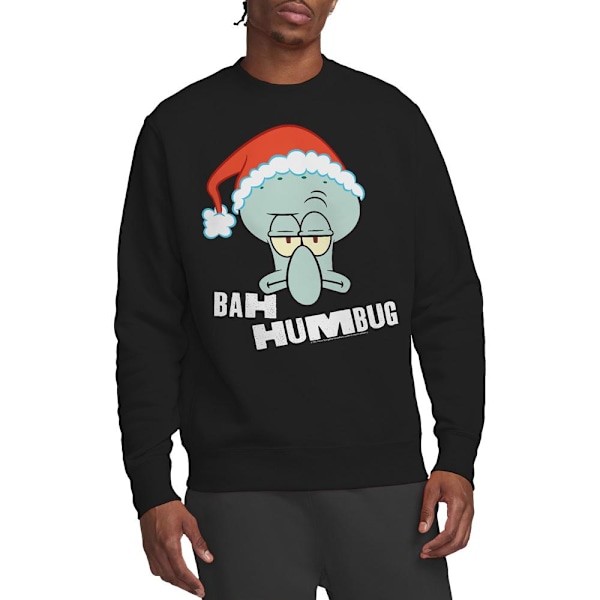 SvampBob Fyrkant Unisex Vuxen Bah Humbug Bläckvard Jul Black S