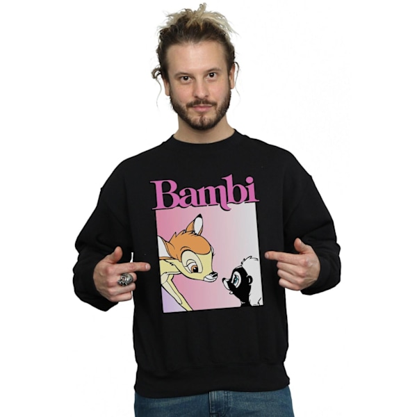 Disney Mens Bambi Nice To Meet You Sweatshirt 3XL Svart Black 3XL