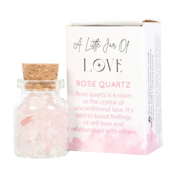 Something Different Jar Of Love Rosenkvarts Dekorativ Kristall Pink One Size
