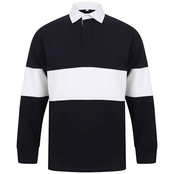 Front Row Unisex Rugbytröja med paneler för vuxna S Marinblå/Vit Navy/White S