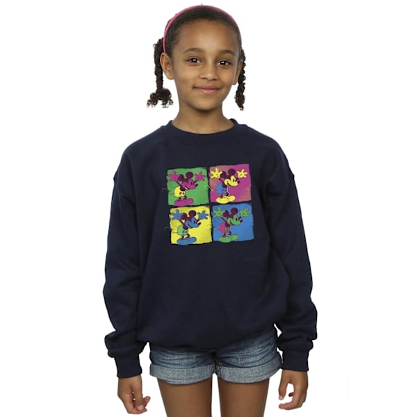 Disney Girls Mickey Mouse Pop Art Sweatshirt 5-6 år Marinblå Navy Blue 5-6 Years