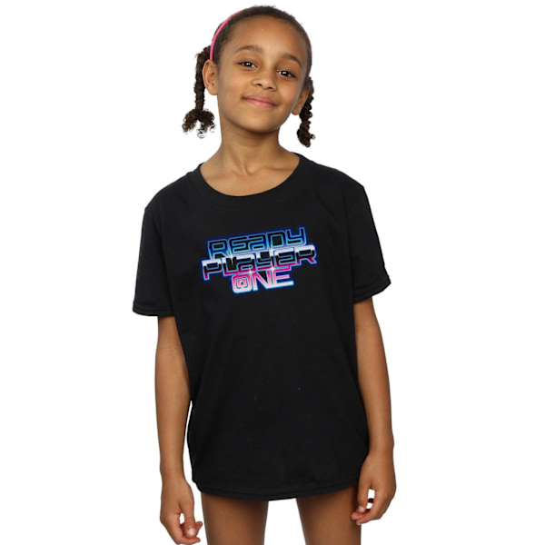 Ready Player One T-shirt i bomull med logotyp i gradient för flickor 12-13 år Black 12-13 Years