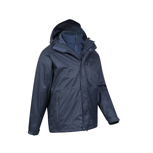 Mountain Warehouse Mens Bracken Melange 3 i 1 Jacka L Blå Blue L