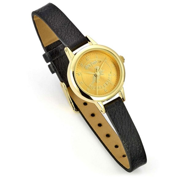 Harry Potter Hufflepuff analog watch för dam/dam , en one size B Black/Gold One Size