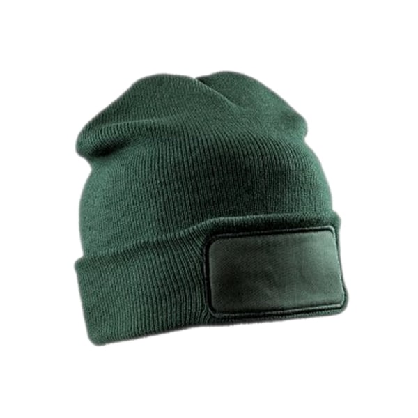 Resultat Vuxna Unisex dubbelstickade skrivare Beanie One Size Bottl Bottle Green One Size