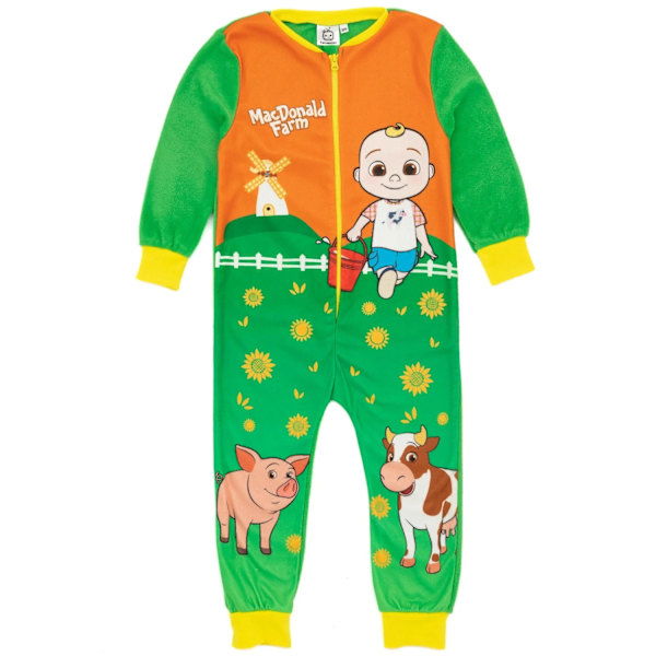 Cocomelon Barnkläder/Barn MacDonald Farm Baby JJ Sovdress 18-24 Green/Orange/Yellow 18-24 Months