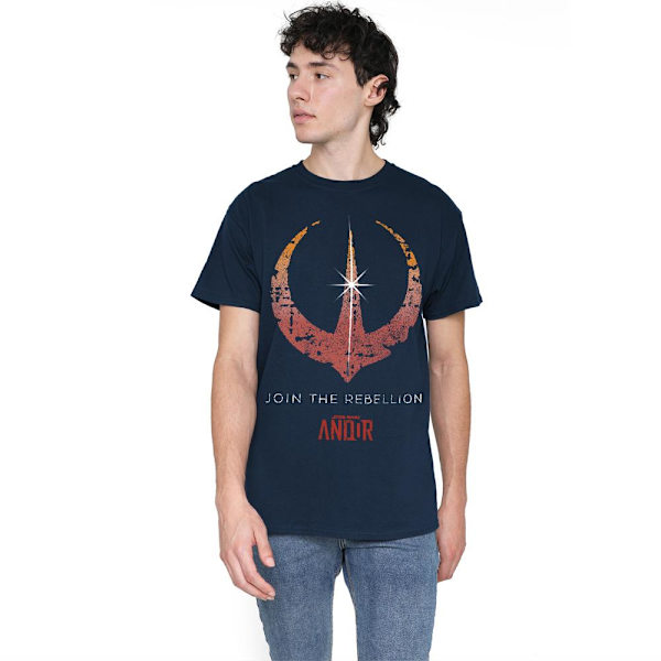 Star Wars: Andor Herr Gå Med I Rebellerna T-Shirt XL Marinblå Navy XL