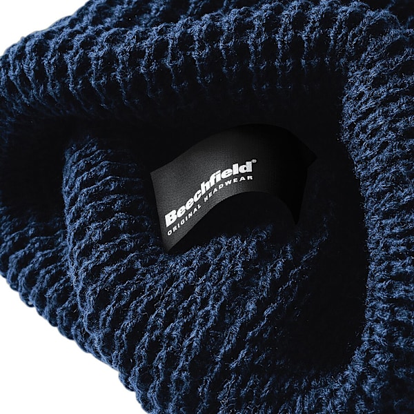 Beechfield Unisex Klassisk Våffel Stickad Vintermössa En Storlek French Navy One Size
