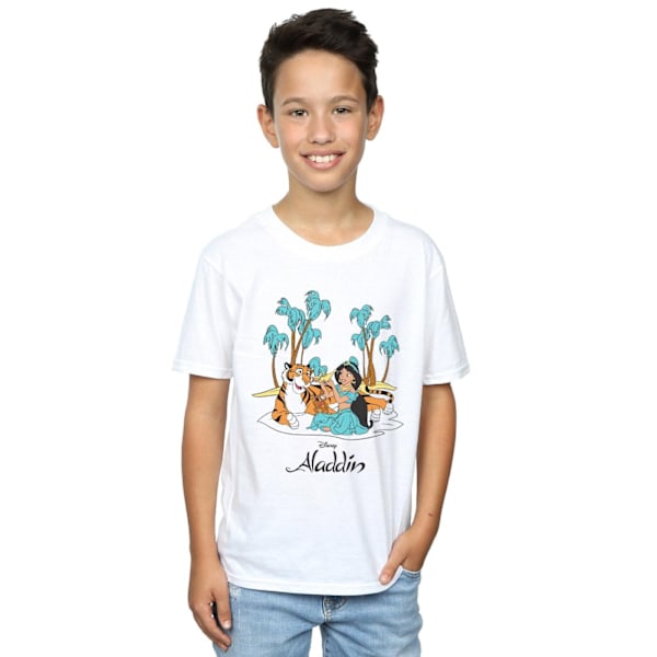 Disney Boys Aladdin Jasmine Abu Rajah Beach T-shirt 9-11 år White 9-11 Years