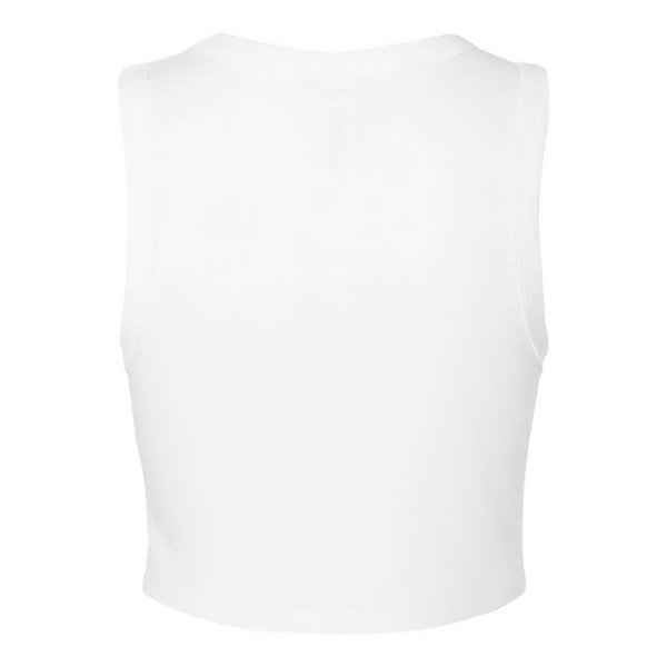 Bella + Canvas Dam/Dam Plain Micro-Rib Muscle Crop Top 22 Solid White 22 UK - 24 UK