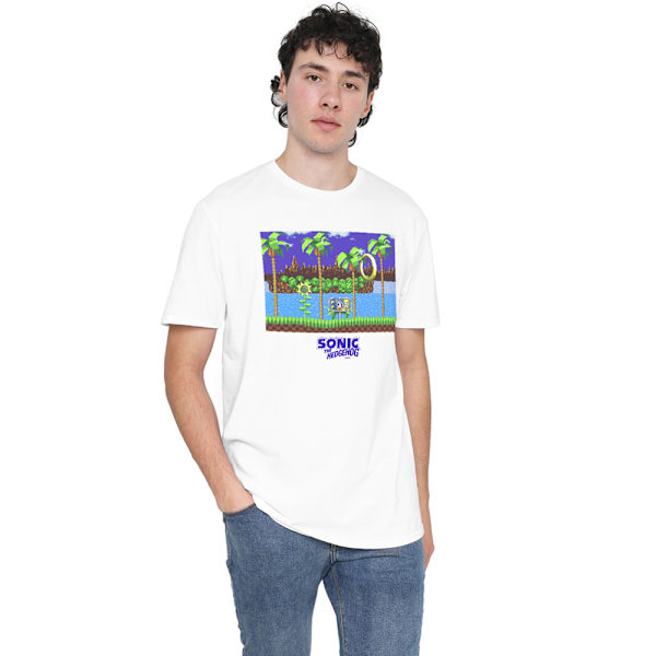 Sonic The Hedgehog Herr End Level T-Shirt L Vit White L