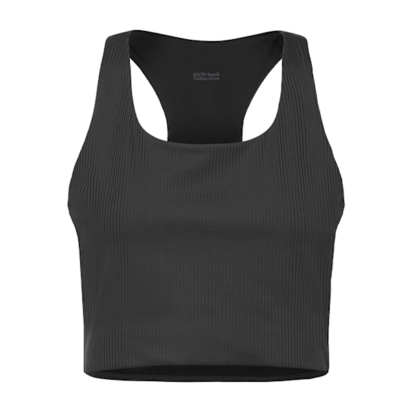 Girlfriend Collective Paloma Ribbad Racerback-BH för Kvinnor Black XS