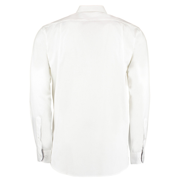 Kustom Kit Premium Contrast Oxford Långärmad Skjorta L Vit/Mörkblå White/Mid Blue L