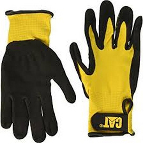 Caterpillar 17416 Nitrile Coated Nylon Shell Gloves / Herrhandskar Black Large