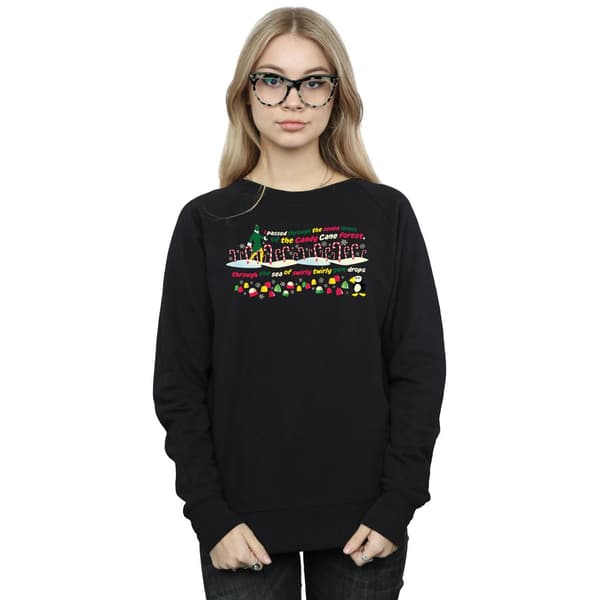 Elf Dam/Damer Candy Cane Forest Sweatshirt L Svart Black L