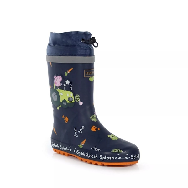 Regatta Barn/Barn Splash Greta Gris Wellingtonstövlar 11 UK Navy/Orange/Green 11 UK Child