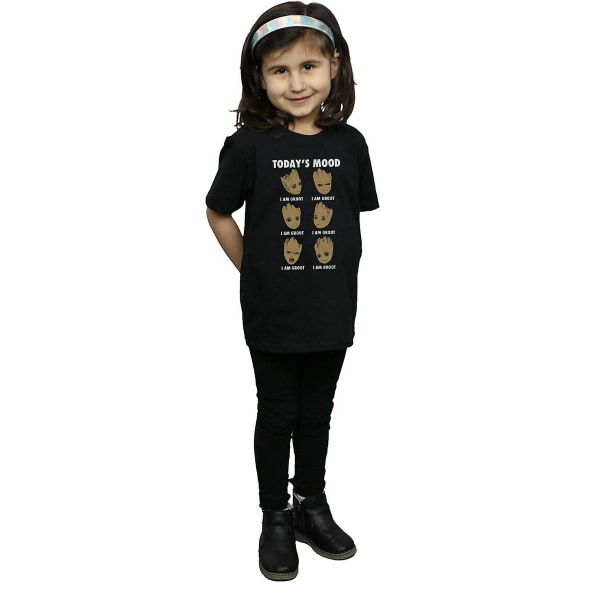 Guardians Of The Galaxy Girls Today's Mood Baby Groot Cotton T- Black 5-6 Years