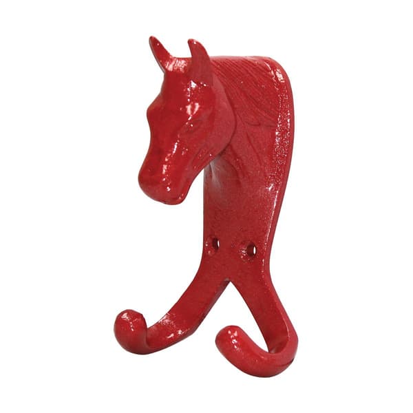Perry Equestrian Hästhuvud Dubbel Stall-/Väggkrok En Storlek Röd Red One Size
