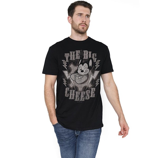 Mighty Mouse Herr The Big Cheese T-Shirt 4XL Svart Black 4XL