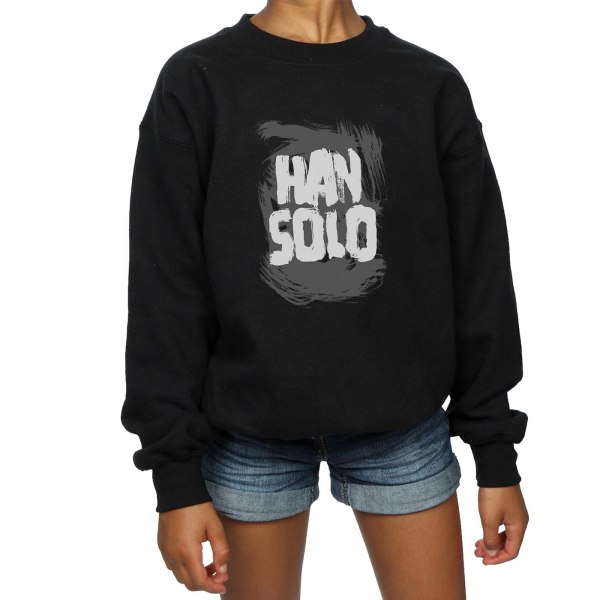 Star Wars Girls Han Solo Text Sweatshirt 7-8 år Svart Black 7-8 Years