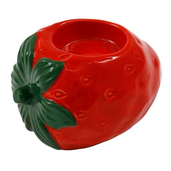 Something Different Tealight Jordgubbsljusstake En Storlek Red/Green One Size