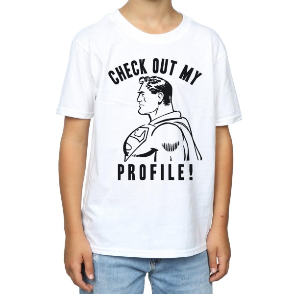 DC Comics Boys Superman Kolla in min profil T-shirt 12-13 år White 12-13 Years