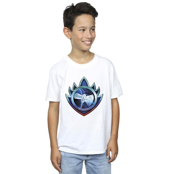 Marvel Boys Thor Love And Thunder Stormbreaker Crest T-Shirt 3-4 år White 3-4 Years