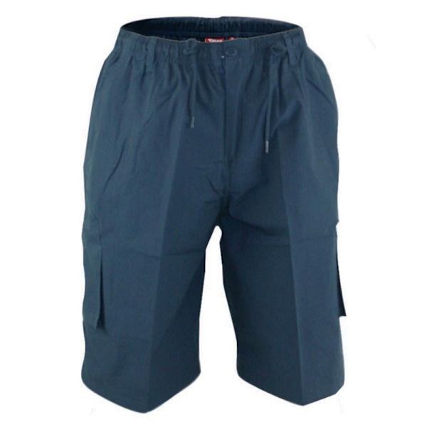 Duke Herr D555 Nick Cargo Shorts med Elastisk Midja M Marinblå Navy M