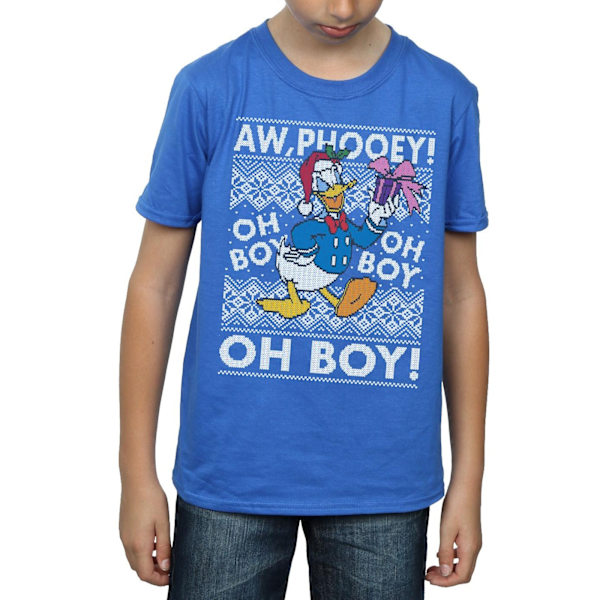 Disney Boys Donald Duck Jul Fair Isle T-shirt 12-13 år Royal Blue 12-13 Years