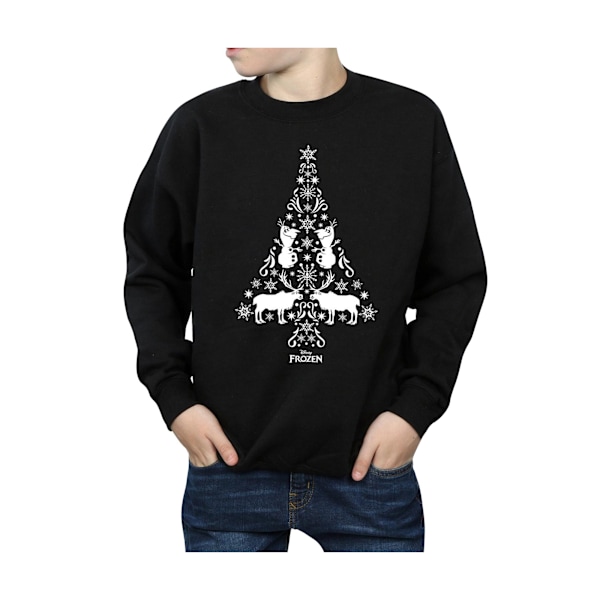 Disney Boys Frozen Julgran Sweatshirt 5-6 År Svart Black 5-6 Years