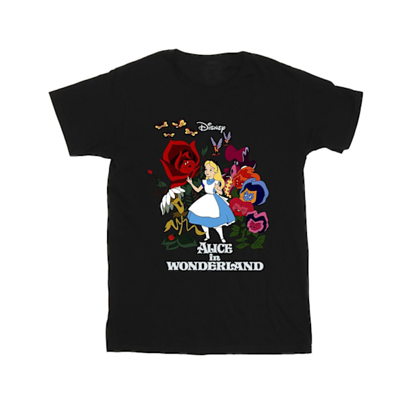 Disney Herr Alice In Wonderland Blommor T-shirt XL Svart Black XL