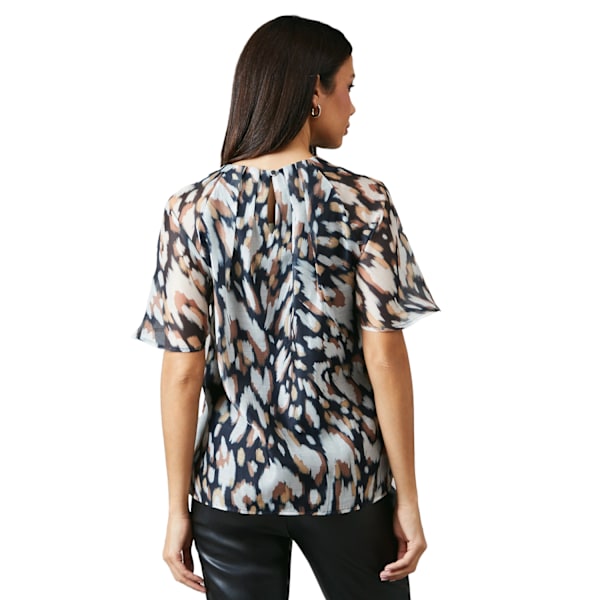Principles Dam/Kvinna Djurtryck Topp Storlek 10 UK Svart Black 10 UK