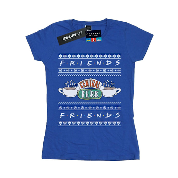 Friends Dam/Damer Fair Isle Central Perk Bomull T-shirt L R Royal Blue L