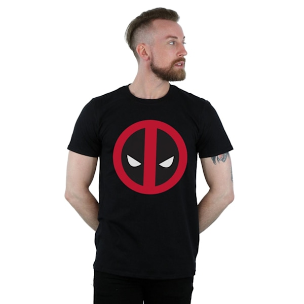 Marvel Deadpool T-shirt med stor ren logotyp, 3XL, svart Black 3XL