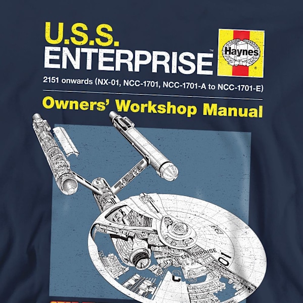Star Trek Unisex Vuxen Enterprise Manual Sweatshirt XL Marinblå Navy XL