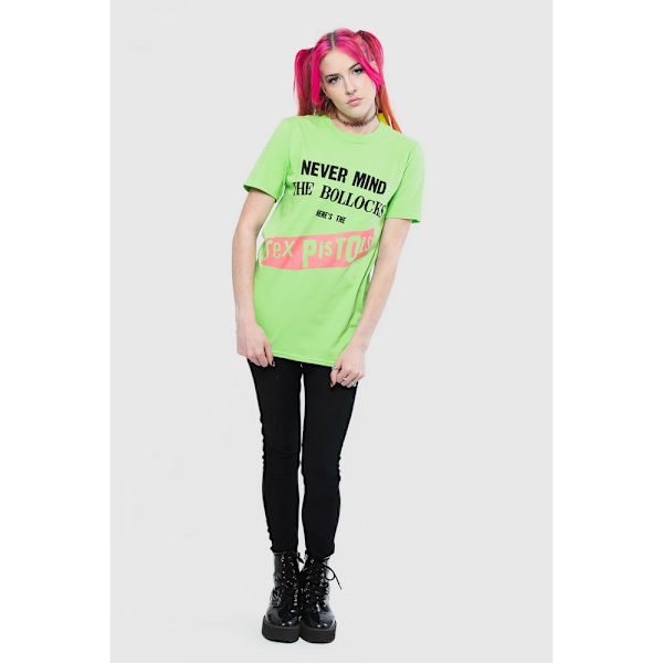 Sex Pistols Dam/Kvinnor Never Mind The Bollocks Album Bomull Green XXL