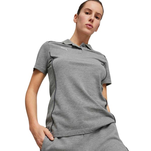 Puma Dam TeamFINAL Casuals Logotyp Pikétröja XS Grå Grey XS