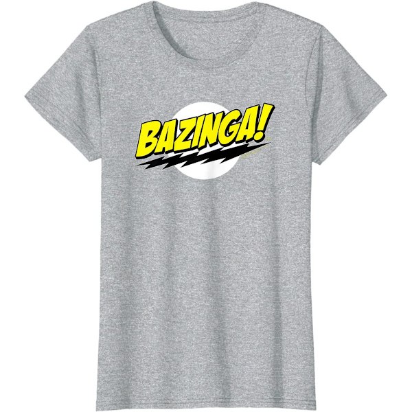 The Big Bang Theory Dam/Kvinnor Bazinga T-Shirt S Sports Grey Sports Grey S