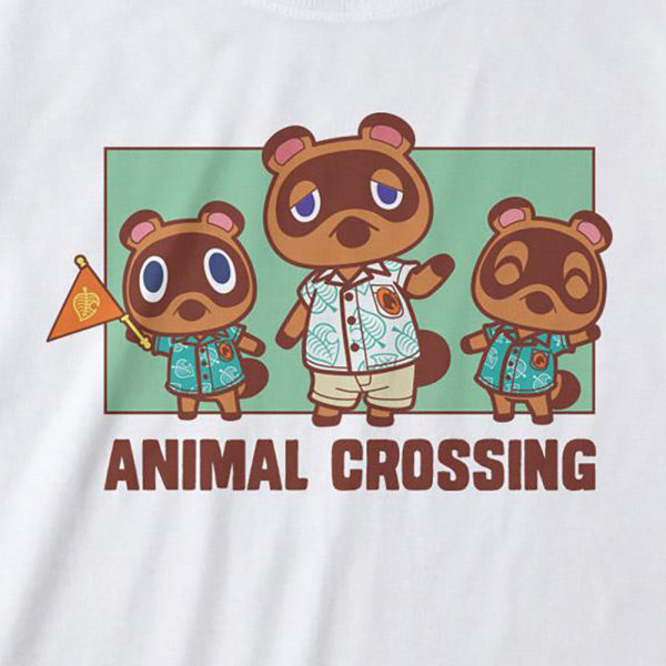 Animal Crossing Womens/Ladies Nook Familjepassad T-shirt M Whit White M