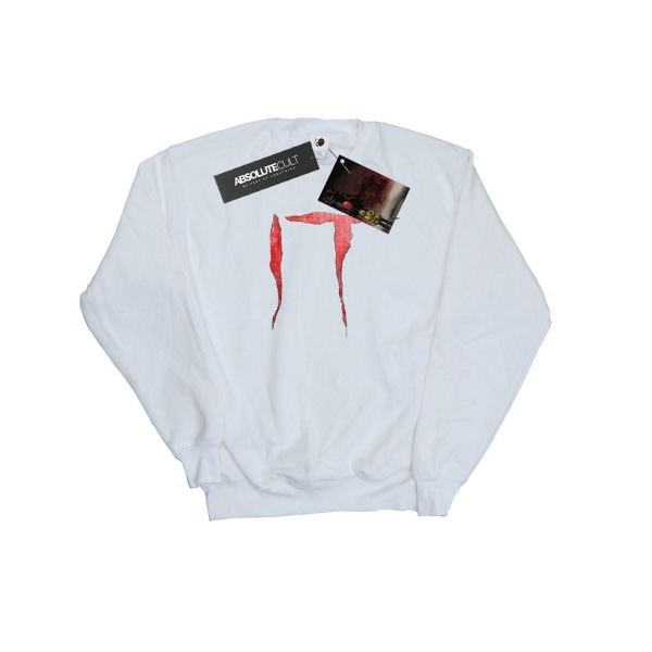 It Dam/Ladies Distressed Logo Sweatshirt S Vit White S