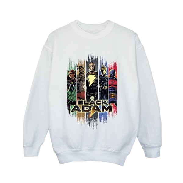 DC Comics Boys Black Adam JSA Komplett Grupp Sweatshirt 7-8 År White 7-8 Years