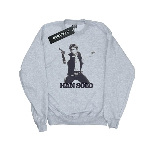 Star Wars Herr Han Solo Retro Foto Sweatshirt XXL Sports Grey Sports Grey XXL